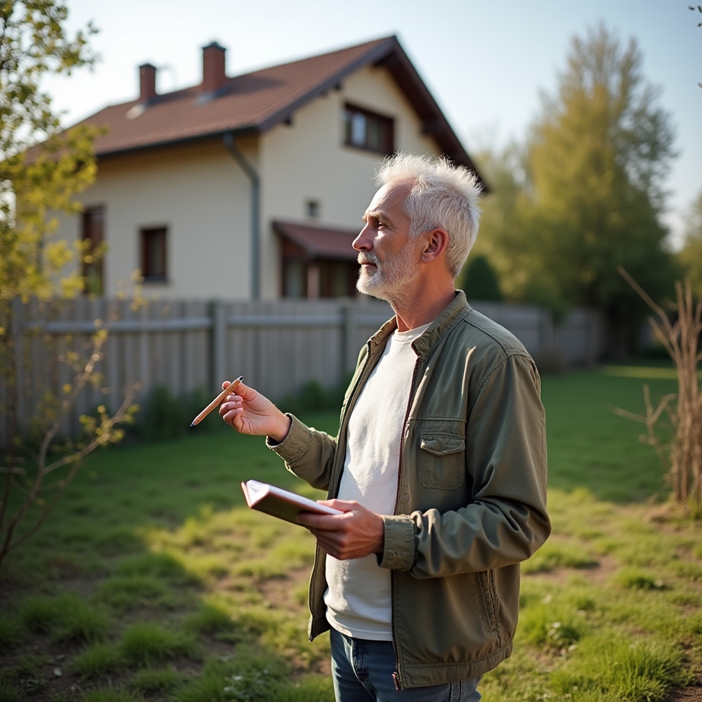 Proprietar de casă la începutul amenajării grădinii
